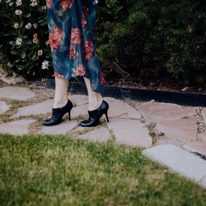 Black Leather Ankle Boots